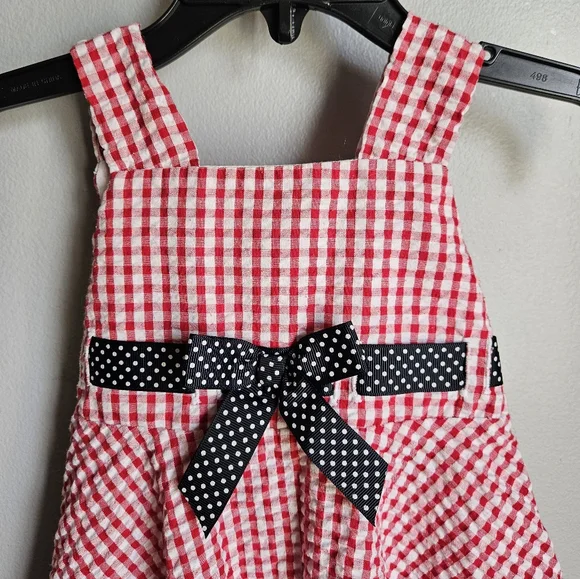 Rare Editions Red, White & Blue Polka Dot Dress ❤️ 18 Months - Picture 2 of 5